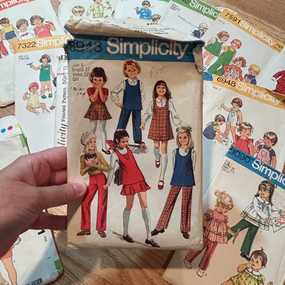 Vintage Simplicity McCalls Childrens Sewing Patterns Lot 1960s 1970s Toddler Kid - Picture 3 of 14